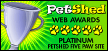 PetShed Platinum Web Awards
