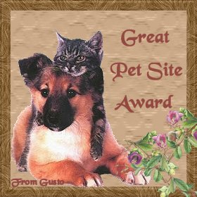 Gusto's Great Pet Site Award