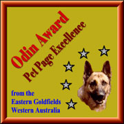 Odin's Pet Page Excellence Award